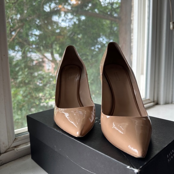 Barneys New York Cream Patent Leather Pumps - Picture 2 of 5